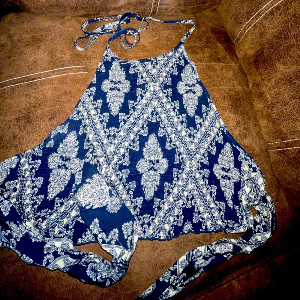 Halter cropped tank